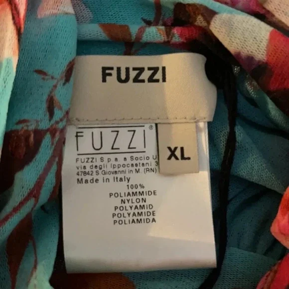 FUZZI Floral Halter Neck Swing Top, Size XL - Picture 15 of 16